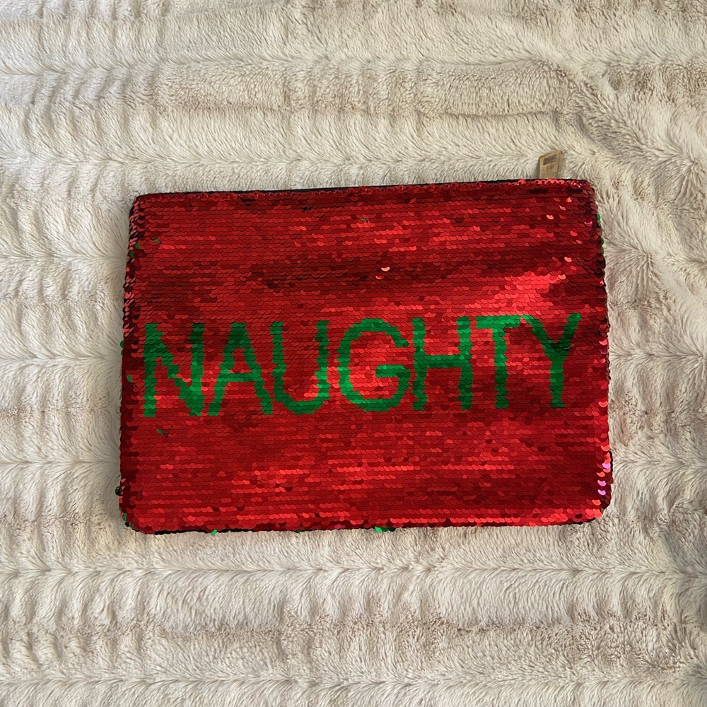 Nordstrom Festive Sequin Clutch in Red and Green